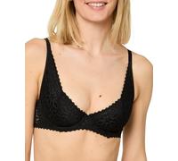 Nur Die Daily Lace Bügel Verführerischer Spitzen BH mit Breiten Trägern Breites Unterbrustband Optimalen Halt Reggiseno, Nero, 6C Donna
