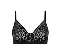 Nur Die Daily Lace ohne Bügel Verführerischer Spitzen BH mit Breiten Trägern Breites Unterbrustband Bügellos Bustier Reggiseno, Nero, 3B Donna
