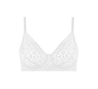 Nur Die Daily Lace ohne Bügel Verführerischer Spitzen BH mit Breiten Trägern Breites Unterbrustband Bügellos Bustier Reggiseno, Bianco, 3B Donna