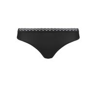 Nur Die Daily Micro String Tanga aus Mikrofaser Seamless Unterwäsche mit Spitze, Unsichtbar Unter Kleidung Weicher Slip Mutandine a Perizoma, Nero, 52 Donna