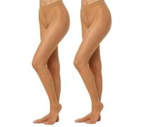 Nur Die Fit in Form 40 Grosse Gr 2er Calzamaglia, Amber, 52-56 (Pacco da 2) Donna