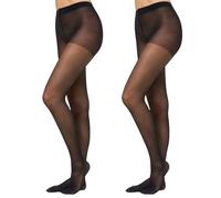 Nur Die Fit in Form 40 Strumpfhose 2er Calzamaglia, Schwarz, 38-40 (Pacco da 2) Donna
