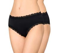Nur Die Invisible - Pantaloni da Donna in Pizzo, Senza Cuciture, Senza Cuciture, Invisibili e Senza Cuciture, in Morbida Microfibra, Nero, 36-38