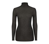 Nur Die Light Rollkragen Longsleeve mit Kaschmir Oberteil Leicht Warm Weich Langärmlig Elegant Langarm-Unterhemd Pullover, Nero, S Donna