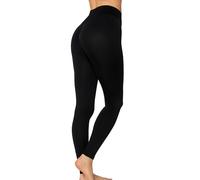 Nur Die Scrunch Nahtlose & Blickdichte Highwaist Leggings Breiter Bund Figurformend an Po und Taille Dehnbar Push Up, Nero, L Donna