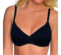 Nur Die Traumweich Bügel-BH besonders weiche Modal Fiber Paddete Cups für einen natürlichen Push-Up Effekt zarte Spitze Damen, Nero, 5B