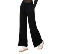 Nur Die Wide Pants mit Weitem Bein-schnitt Lockere Passform Kordelzug Verstellbarer Breiter Bund Weich Weite Hose High Waist Pantaloni Casual, Nero, XL Donna