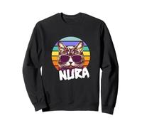 NURA - Bel nome da ragazza con un gatto cool Felpa