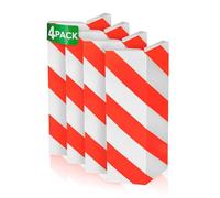 NURADA Paracolpi Garage. Protezione Portiere Auto. Pack 4. Paracolpi Portiere Auto. Paraspigoli Angolari. Angolari per Muro. Paraspigoli Gommapiuma. 40x20x2cm (Rosso riflettente)