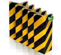 NURADA Paracolpi Garage. Protezione Portiere Auto. Pack 5. Paracolpi Portiere Auto. Paraspigoli Angolari. Angolari per Muro. Paraspigoli Gommapiuma. 40x25x2cm (Giallo riflettente)