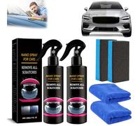Nurafix Nano Car Spray - Nuracoat Nano Car Spray, Nano Cloth Car Scratch Remover, Forms a Protective Nano-Coating That Repels Dust, Water, And Grime, Rub and Buff for All Vehicle Paint Care (120ML, 2)