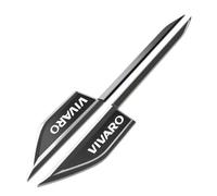 NURCIX 2 Pezzi Auto Metallo segno laterale logo Adesivo, Per Opel Vivaro decalcomania del distintivo Car Decorative styling accessori,A/Black