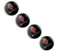 NURCIX 4 Pezzi Auto Coprimozzi Adesivi Antipolvere, per Saab 56MM Tappi Centrali con Logo Accessori protettivi,A