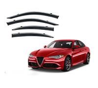 NURCIX 4pcs Acrilico Auto Deflettori, per Alfa Romeo Giulia Giulia 2015-2024 Deflettori d’Aria Antipioggia Antiturbo Copertura Protettiva per Car