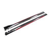 NURCIX Auto ABC/Carbonio Fibra Alettoni Laterali Estensione, per Peugeot 107 108 206 207 207 CC 208 Splitter Labbro Diffusore Winglets Anti-collisione AntiGraffio Protezione,B/Black Red