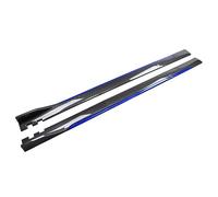 NURCIX Auto ABC/Carbonio Fibra Alettoni Laterali Estensione, per Peugeot 107 108 206 207 207 CC 208 Splitter Labbro Diffusore Winglets Anti-collisione AntiGraffio Protezione,D/Black Blue