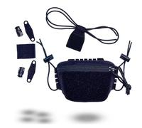 NURCIX Tactical Helmet Storage Pouch - 500D Nylon Build with Battery Box & Cable Management, Universal Fit for Most Helmets(BK)