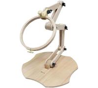 Nurge Supporto regolabile da pavimento per ricamo a punto croce, in legno naturale lucidato a mano (190-5)