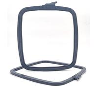 Nurge Telaio da ricamo quadrato, in plastica, per punto croce, per ricamo e ricamo, regolabile, colore antracite, numero 4 (grande)