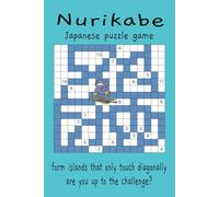 Nurikabe logic game: challenging thinking game with easy clear to read puzzles [ 6 x 9] inches 100 puzzles with solutions on the back. Perfect brain teaser gift for anybody that loves logic games.