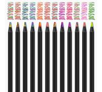Nurila Matite colorate arcobaleno,12 pezzi sacchetti per la scuola per bambini, 7 colori arcobaleno HB per bambini, disegno penci sacchetti per la scuola, regalo per l'inizio della scuola, 4-12 anni