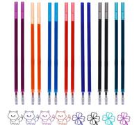 Nurila Mine di ricambio cancellabili in 7 colori, 14 pezzi per penna gel cancellabile con Legami, punta 0,7 mm, altezza 13 cm, inchiostro termosensibile, mine di ricambio cancellabili per uso