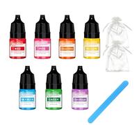 Nurila Set Di Colori Per Sapone, 7 X 5 Ml, Colori Liquidi Concentrati, Con Custodia E Agitatore Per Bombe Da Bagno Fai Da Te, Sapone, Artigianato