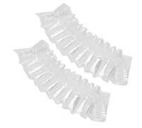 Nurnesy 100 Pezzi per le Orecchie Usa e Getta per Capelli Elastici Auricolari Protetti per le Orecchie del Materiale PE Morbido Dimensione Regolabile per il Bagno per la Casa del Salone