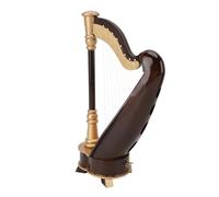 Nurnesy 25 Cm Modello di Arpa in Miniatura - Elegante Decorazione di Replica Musicale per la Scrivania e la Libreria, Idea di Sorpresa Musicale Ideale