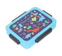 Nurnesy Contenitore Bento per il Pranzo dei Bambini con 3 Scomparti (Blu) | Portapranzo Portatile per Mensa, Adatto Al Microonde, per la Scuola