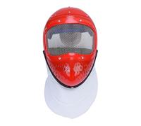 Nurnesy Guardia per Il Viso di Scherma per Bambini - Casco a Maglie in Metallo Traspirante per Il Foglio, Sabre e Epee | Attrezzatura per la Sicurezza della Gioventù con Design Ventilato (Rosso)