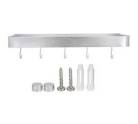 Nurnesy Scaffale per Bagno Monte Murale, Scaffale in Alluminio Resistente con Bordi Lisci per lo Spazio per lo Spazio e L'organizzazione in Bagni, Cucine, caffè e Armadi, (50 cm con gancio)