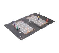 Nurnesy Traffico in Miniatura Modello Toy City City Road Infrastructure Set Materiale ABS di Simulazione con Angoli Arrotondati per Bambini Play Learning Display (Stile inglese a)