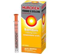 nurofen Febbre e Dolore 100mg/5ml Sospensione Orale Gusto Arancia Senza Zucchero Ibuprofene 150 ml