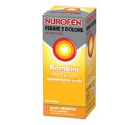 Nurofen Febbre e Dolore Bambini 100mg/5ml Sospensione Orale Gusto Arancia Senza Zucchero, 150ml