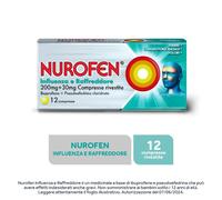 NUROFEN INFLUENZA E RAFFREDDORE 12 CPR antinfiammatorio e antidolorifico contro influenza, raffreddore, febbre e mal di testa