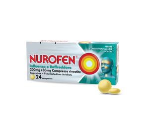 Nurofen Influenza e Raffreddore 200 mg + 30 mg 24 Compresse Rivestite
