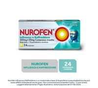 NUROFEN INFLUENZA E RAFFREDDORE 24 CPR antinfiammatorio e antidolorifico contro influenza, raffreddore, febbre e mal di testa
