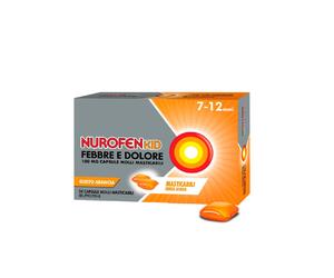 NUROFENKID Febbre e Dolore 100 mg Capsule Molli Masticabili 24 pz Caps