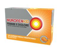 NurofenKid Febbre e Dolore - Ibuprofene 100 mg - 24 capsule molli masticabili