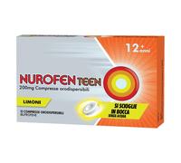 Nurofenteen 200mg Ibuprofene Febbre e Dolore dai 12 Anni Gusto Limone, 12 Compresse Orodispersibili