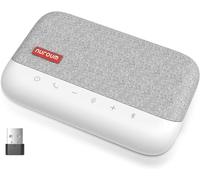 Nuroum A15 Microfono Ambientale con Altoparlante per Conferenze con 4 microfoni, 360° con riduzione del rumore, Portatile Compatibile Zoom/Teams/GoogleMeet tramite Bluetooth/USB-A/C/Dongle, Bianco