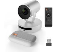 Nuroum Sistema di Videoconferenza Tutto-in-Uno, Webcam PTZ 1080P con Controllo Remoto, Zoom Ottico 5X, Riduzione del Rumore, Autofocus, Grandangolo di 122°, Altoparlante e Microfono Bluetooth