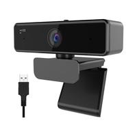 Nuroum V11 Webcam 2K, PC Camera con microfono Full HD 1080P/60fps, 1440P/30fps, riduzione del rumore, grandangolo di 90°, copertura/rotazione a 360°, correzione della luce, webcam USB Plug&Play Laptop