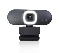 Nuroum V32-AFL Webcam 4K 8MP 1080P/60fps CMOS con Messa a Fuoco Automatica, Luce Regolabile/Doppio Microfoni a Cancellazione di Rumore/Incorniciatura Automatica, Telecamera Plug&Play