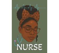 Nurse: 6x9 120 College Ruled Journal | Featuring a Black Girl Wearing Glasses and a Leopard Print Bow |Perfect for Nursing Students, Nurses, BSN, RN, LPN