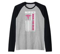 Nurse Back The Blue I've Got Your Six American Flag Maglia con Maniche Raglan