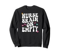 Nurse Brain On Empty Retro Coffee Slogan Graphic Felpa