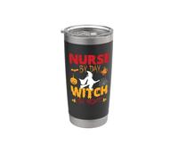 Nurse By Day Witch By Night Funny Witch Halloween Costume Bicchiere termico in acciaio inox doppia parete