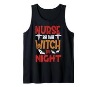 Nurse By Day Witch By Night Funny Witch Halloween Costume Canotta